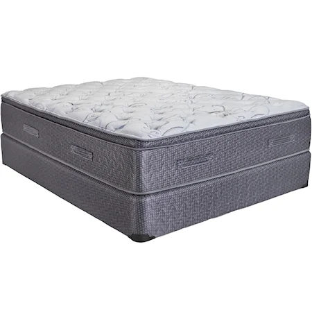 Queen Pillow Plush Mattress and Foundation